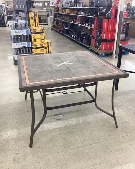 Hampton Sun Valley 54” X 54” Tile Top Outdoor Dining Table