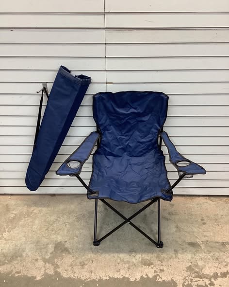 Folding Lawn Chair with Cupholders and Storage Bag