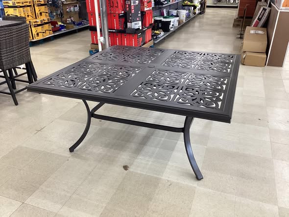 Oakshire Park Square Aluminum Outdoor Dining Table