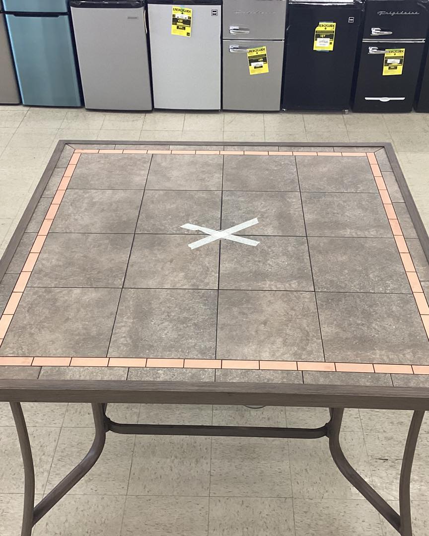 Hampton Sun Valley 54” X 54” Tile Top Outdoor Dining Table
