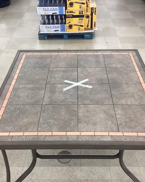 Hampton Sun Valley 54” X 54” Tile Top Outdoor Dining Table