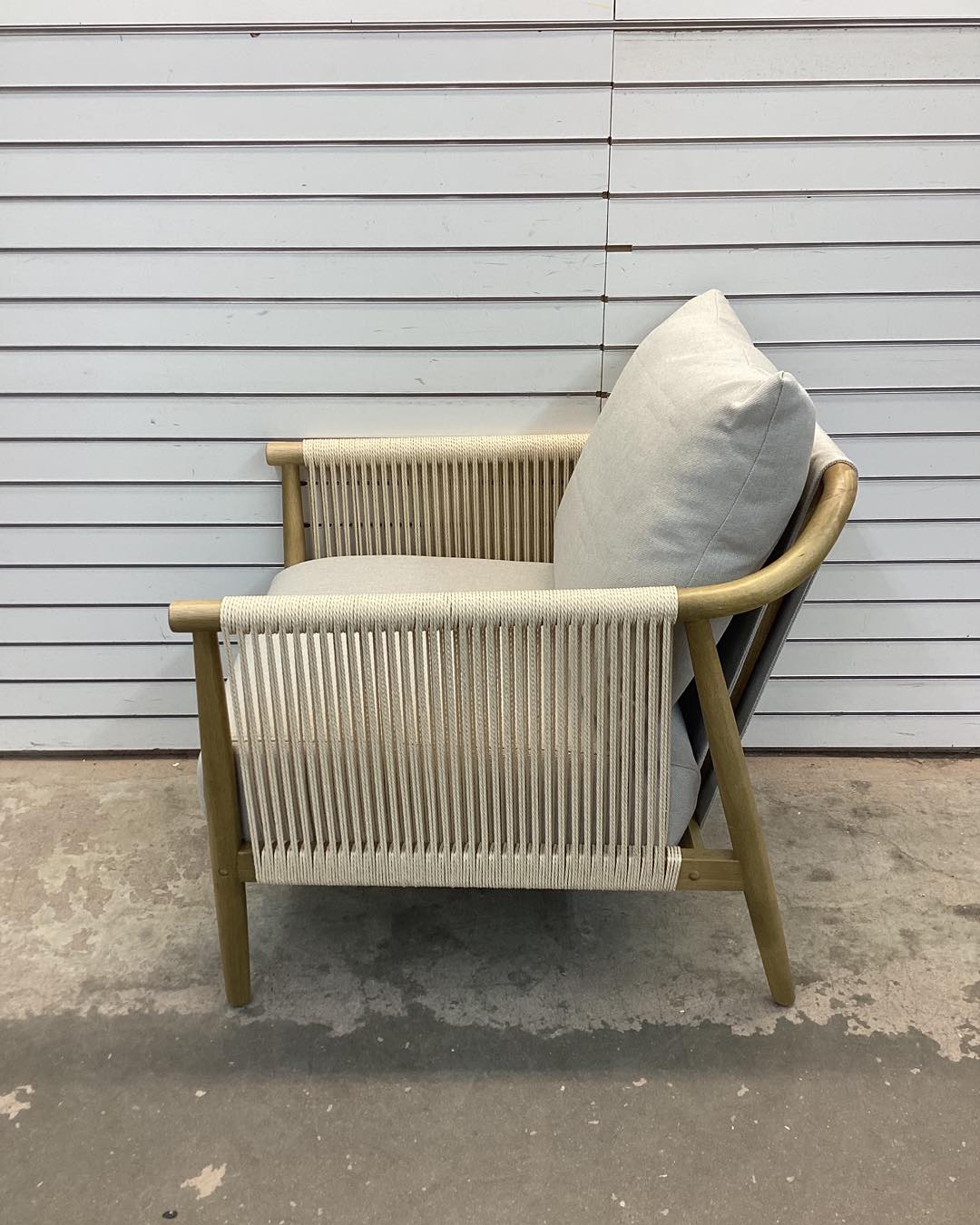 Calliope Light Grey Modern Fabric Accent Chair with Solid Wood Frame Armchair for Living Room or Bedroom