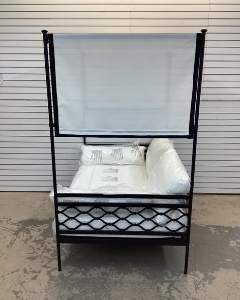 Home Decorators Collection Wakefield Reinforced Aluminum Outdoor Day Bed with CushionGuard Plus Natural White Cushions