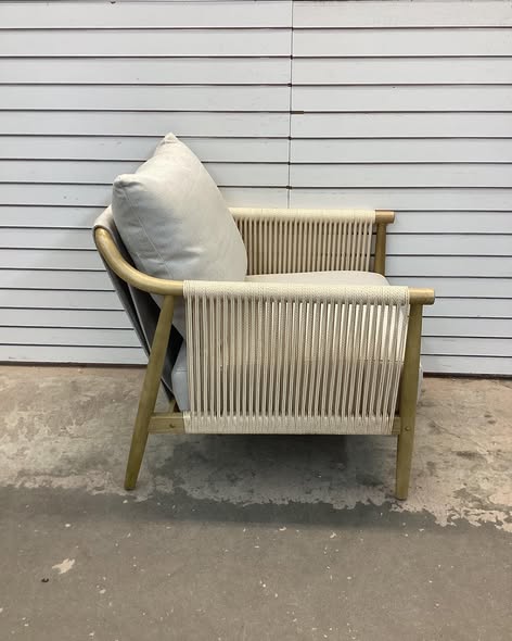 Calliope Light Grey Modern Fabric Accent Chair with Solid Wood Frame Armchair for Living Room or Bedroom