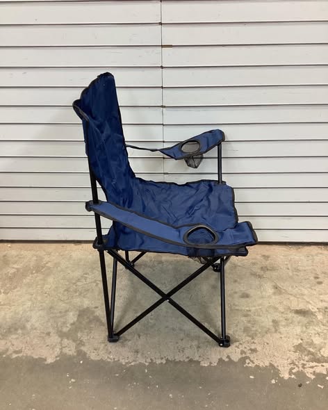 Folding Lawn Chair with Cupholders and Storage Bag