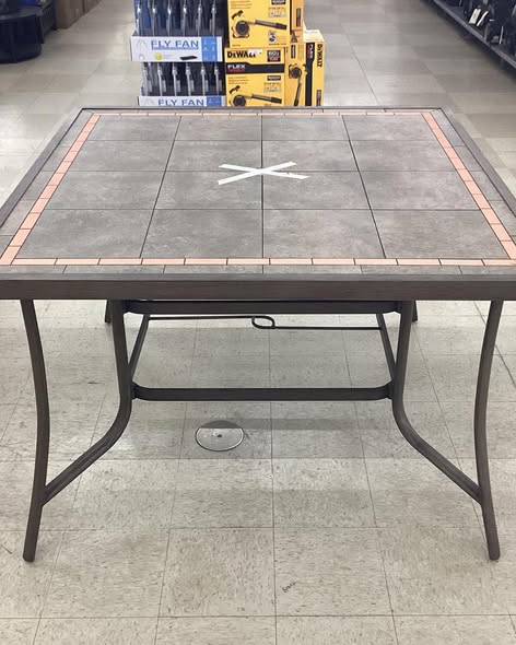 Hampton Sun Valley 54” X 54” Tile Top Outdoor Dining Table