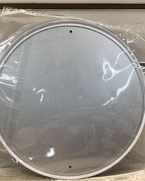 8” round metal sign