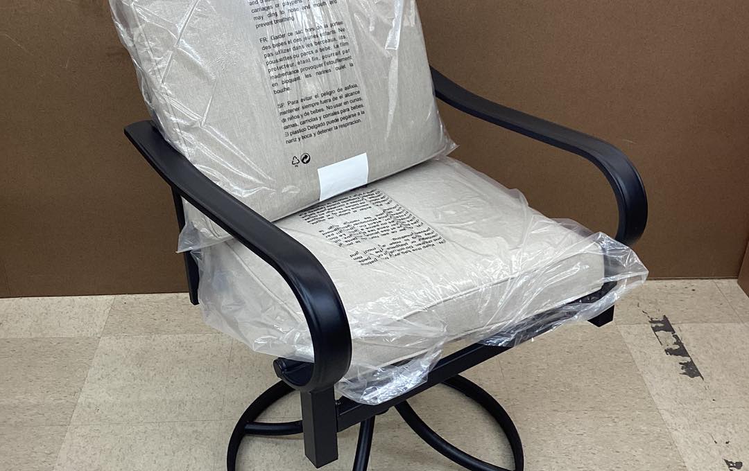 7-Piece Dark Brown Steel Outdoor Patio Dining Set with CushionGuard Putty Cushions