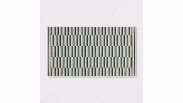 3'11"x5'5" Color Blocked Striped Rectangular Indoor Outdoor Area Rug Green - Room Essentials Available at 209 N Milwaukee St Waterford WI 53185