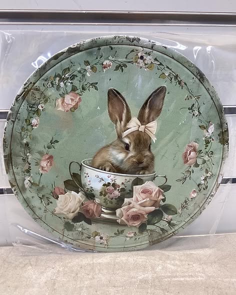 8” round metal sign