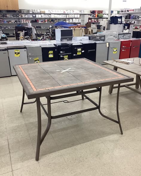 Hampton Sun Valley 54” X 54” Tile Top Outdoor Dining Table