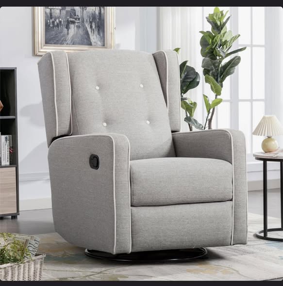 Wykoff 29.1'' Wide Modern Upholstered Manual Swivel and Rocker Standard Recliner with Wing Back