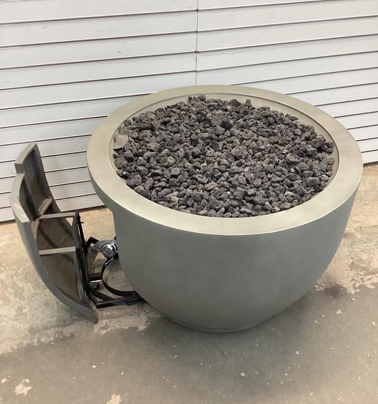 Member's Mark 34" Round Concrete Finish Gas Fire Pit