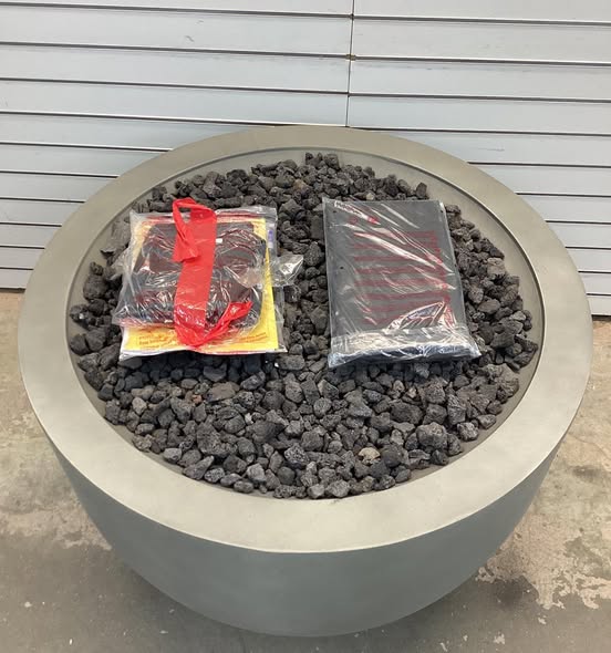 Member's Mark 34" Round Concrete Finish Gas Fire Pit