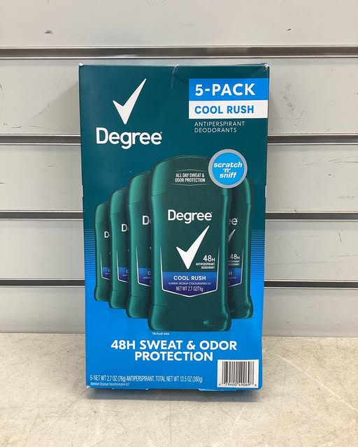 Degree Men Antiperspirant Deodorant, Cool Rush, 2.7 oz., 5 pk.