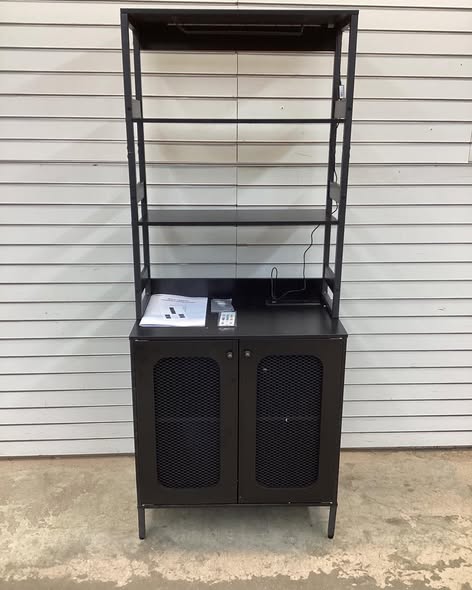 Parina Tall Bar Cabinet with Glasses Rack and Led Strip, Wine Cabinet.