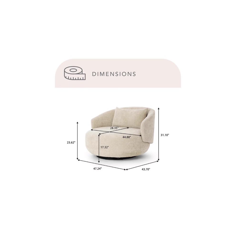 Cole & Rye Oversized Swivel Chair