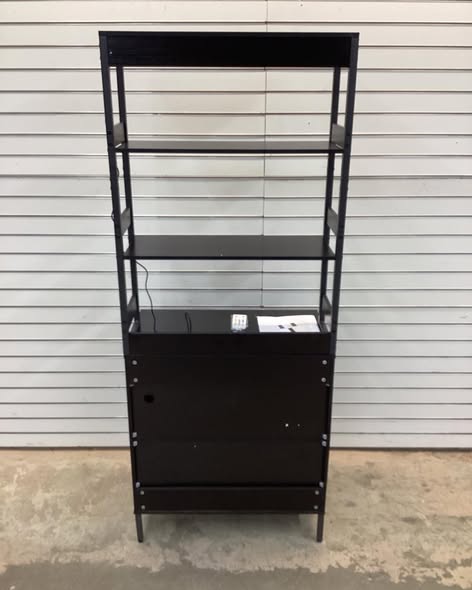 Parina Tall Bar Cabinet with Glasses Rack and Led Strip, Wine Cabinet.