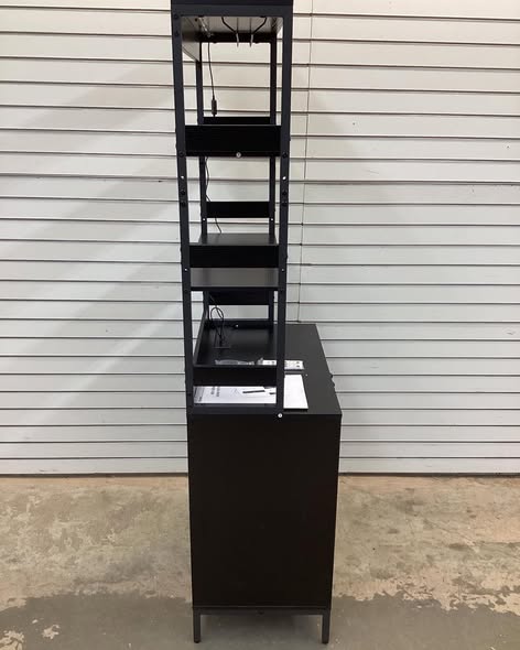 Parina Tall Bar Cabinet with Glasses Rack and Led Strip, Wine Cabinet.