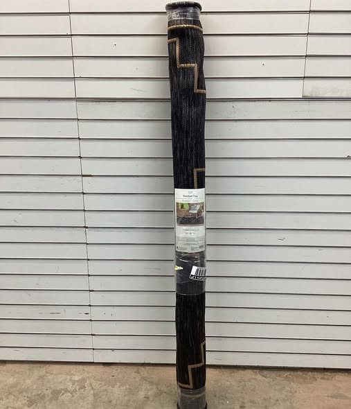 Threshold Linear Stepped Diamonds Print Outdoor Area Rug in Black 5'x7'