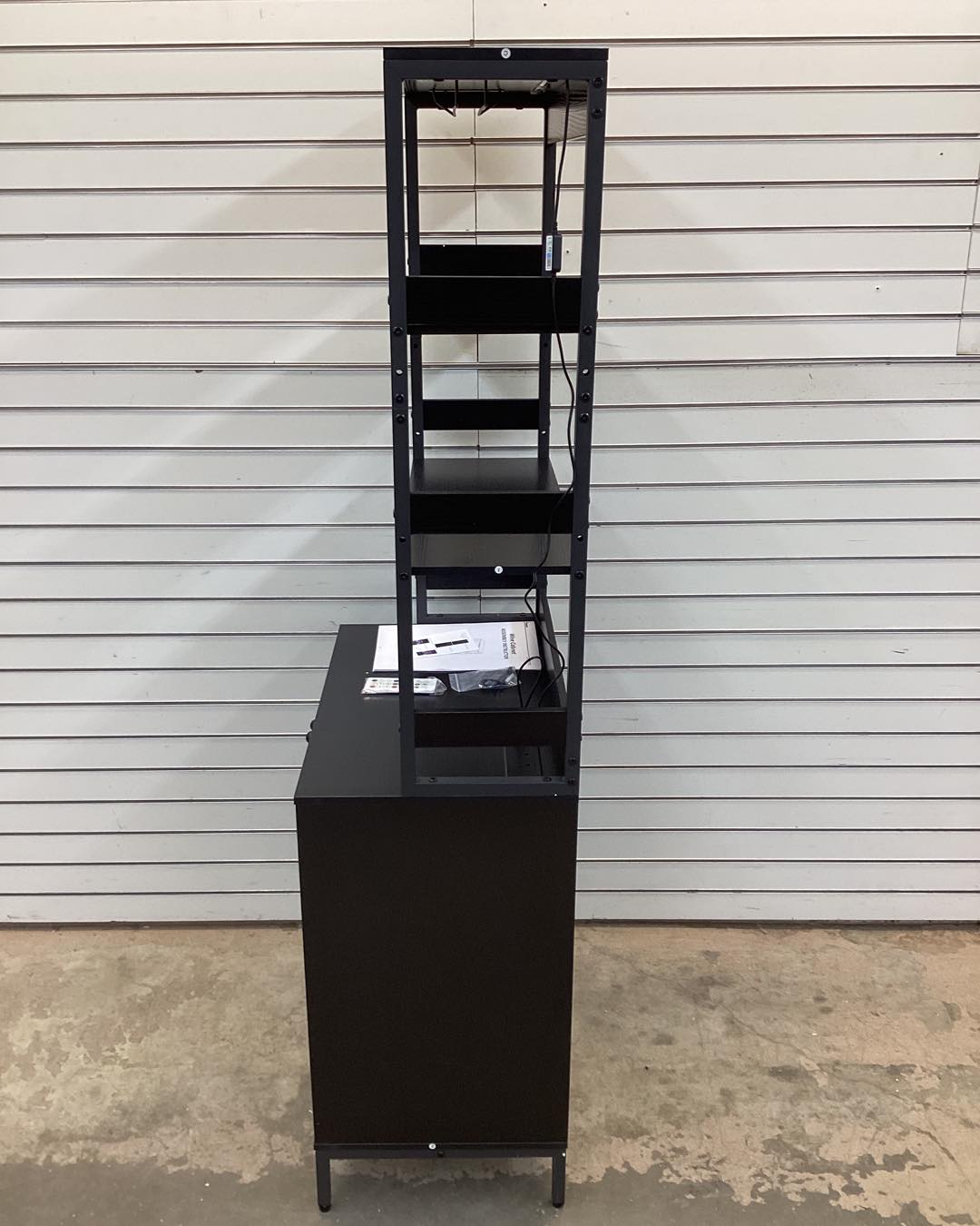 Parina Tall Bar Cabinet with Glasses Rack and Led Strip, Wine Cabinet.