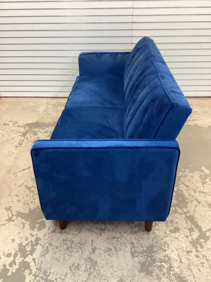 Perdue 81.5" Velvet Square Arm Convertible Sofa