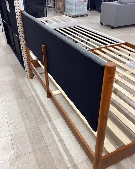 Felisha Solid Wood King Size Bed Frame with Fabric Headboard