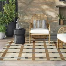 Threshold Brand Neutral Colorblock indoor/outdoor area rug 5' X 7 ...