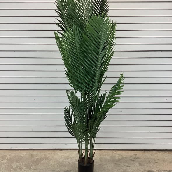 Adcock Artificial UV Resistant Palm Tree in Pot Faux Green Areca Palm Plant, Fake Tree