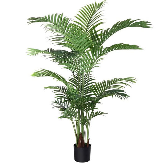 Adcock Artificial UV Resistant Palm Tree in Pot Faux Green Areca Palm Plant, Fake Tree