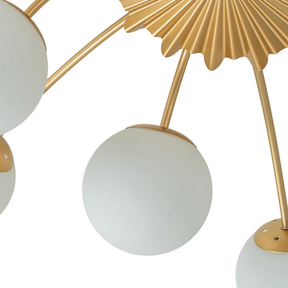 Carren Sputnik Glass Semi Flush Mount Light