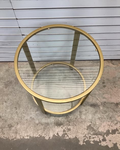 Doynton Round Glass Top End Side Table