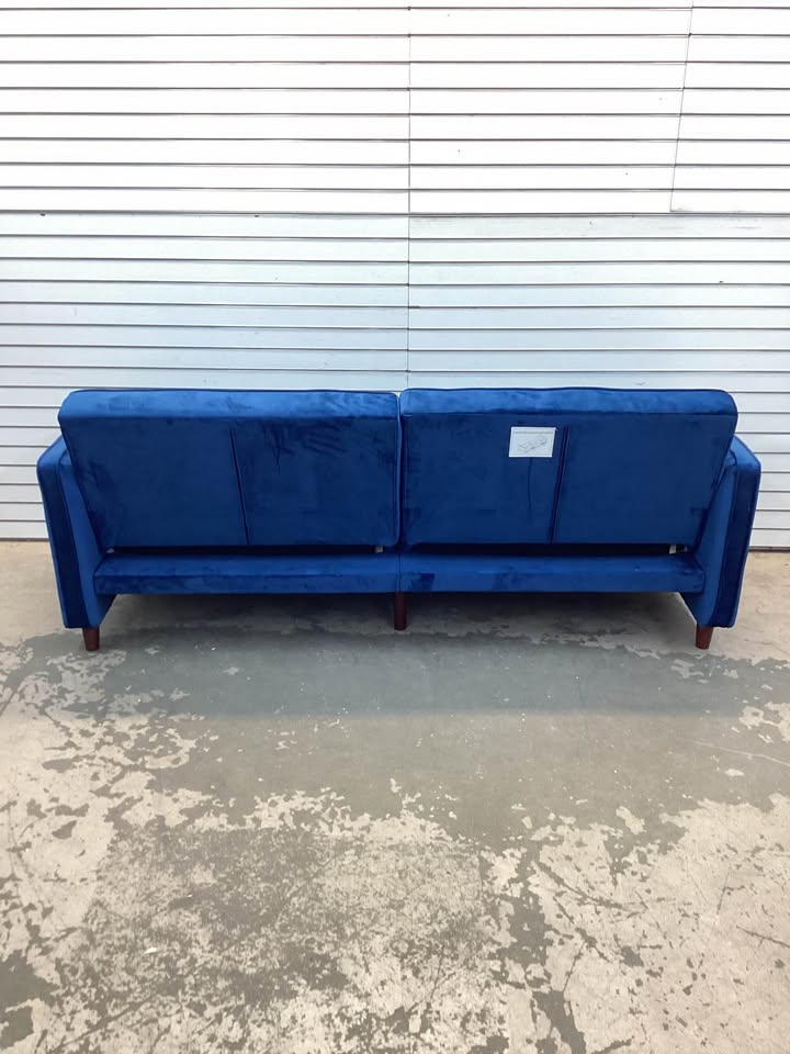 Perdue 81.5" Velvet Square Arm Convertible Sofa