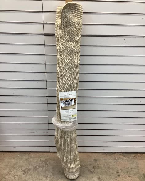 Threshold Natural Woven Rectangular Braided Outdoor Area Rug Heathered Cream 5’ x 7’