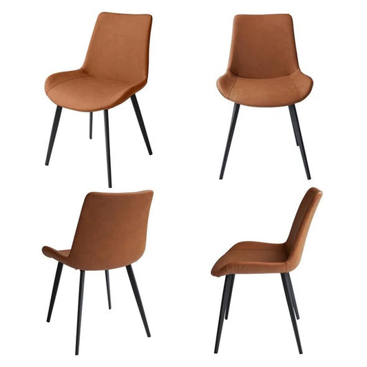 32.4"H Modern Upholstered Dining Chairs, Faux Leather