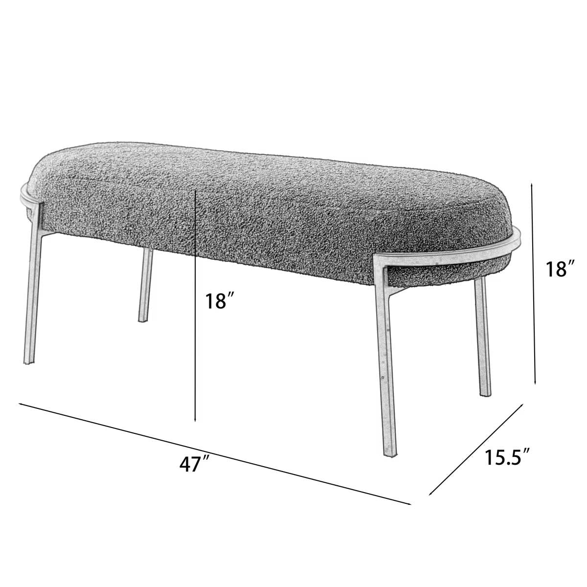 Jolanta Upholstered Bench
