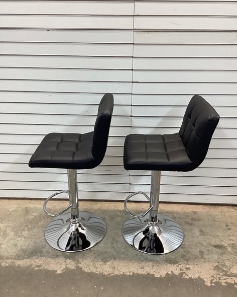 Denan Swivel Adjustable Height Bar Stools, Leather Modern Barstools