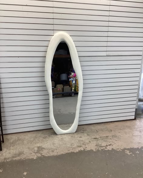Susannah Full Length Mirror 63"X24", Irregular Wavy Mirror
