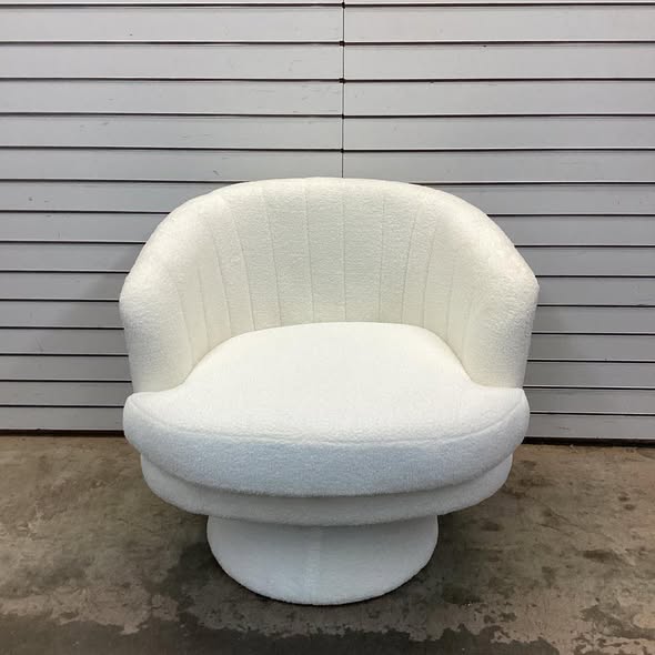 Romriell 29" Wide Modern Soft Upholstered Swivel Barrel Chair