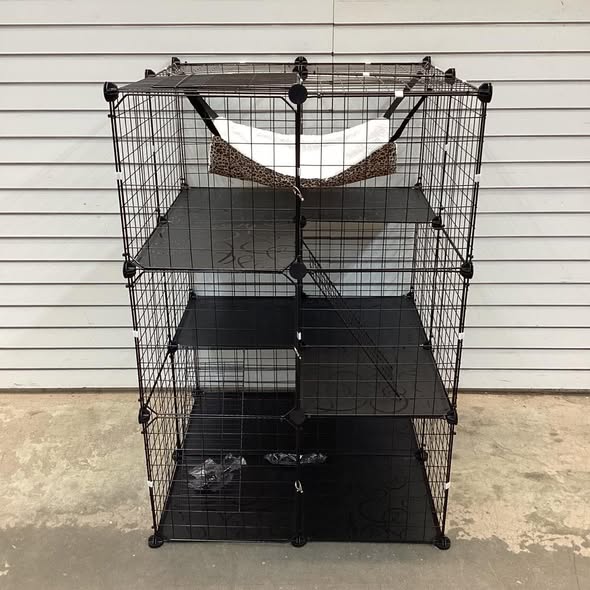 Costway 3 Tier Cat Enclosure with Comfy Hammock