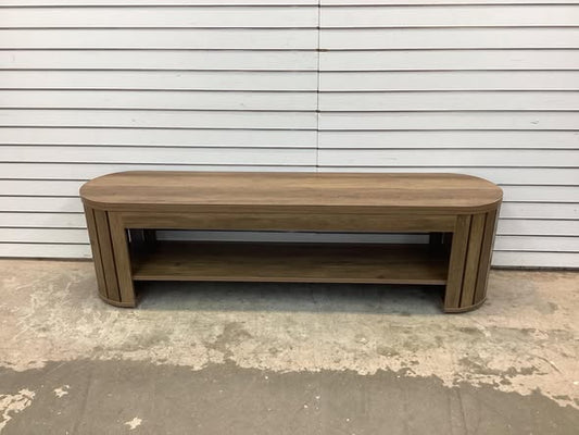 63” Entryway Bench, 2-Tier Shoe Bench