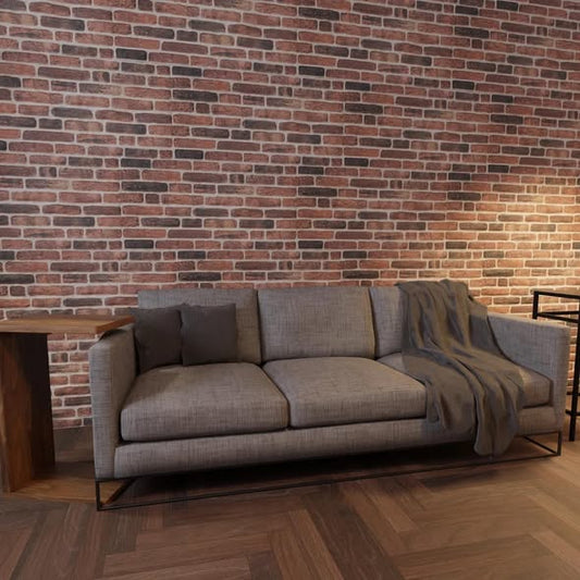 3D Faux Brick Wall Panels, Lightweight Foam Decorative Wall Paneling 20" x 40" (Set of 9) Covers 48 Sq Ft