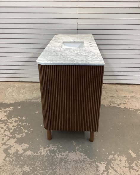 Nova 55" Marble Top Single Sink Bathroom Vanity