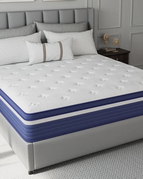 10” Plush Cooling Memory Foam Hybrid Mattresses with CertiPUR-US Certified Foam - Queen size