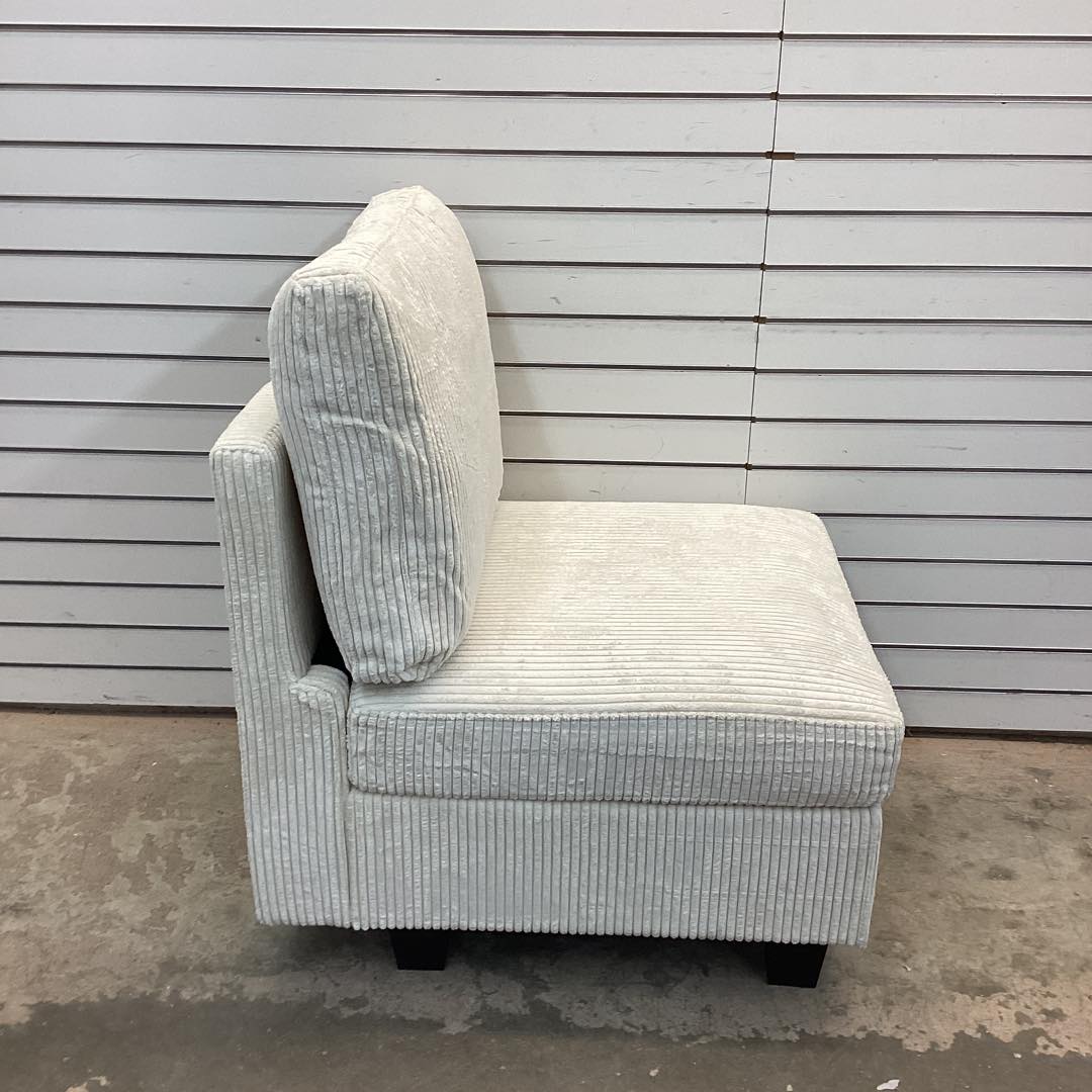 Vevey Corduroy Single Armless Chair