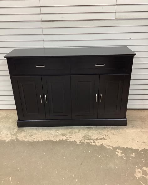 Gaume 55.1'' W Kitchen Sideboard with 2 Wide Drawers, Adjustable Shelves.