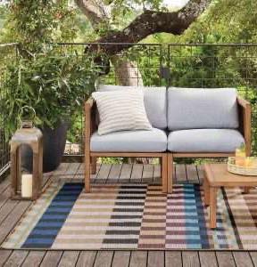 Threshold Multicolor Colorblock Outdoor Rug 5’x7’