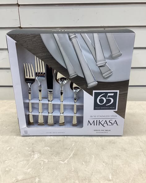 Mikasa Harmony 65-Piece 18/10 Stainless Steel Flatware Set