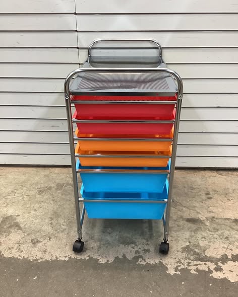Costway - 12 Drawers Rolling Cart Storage Scrapbook Paper Studio Organizer - Multicolor