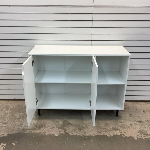 42 Inch Sideboard Buffet Cabinet Kitchen with Adjustable Shelves-White